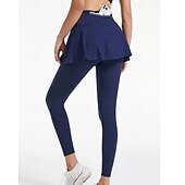 voordelige Vrouwenrokken en shorts-Dames Effen Tennisrok met legging Geplooid Zijzakken Sneldrogend Tennis Golf Augurkbal Kleding Onderlichaam Zwart Blauw Grijs Tenniskleding