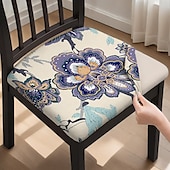 abordables Funda para silla de comedor-Funda para silla de comedor, funda para taburete, funda de poliéster con estampado geométrico