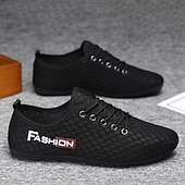 voordelige Herensneakers-Grijze mesh sneakers voor heren met ademend bovenwerk en vetersluiting - lichtgewicht, comfortabel, geschikt voor dagelijks gebruik en een actieve levensstijl
