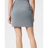 baratos Saias e Skorts Femininos-Aberto dos EUA Mulheres Cor Sólida Saia de tênis Com Cordão Pavio Humido Respirável Tênis Golfe Pickleball Preto Branco Rosa claro Roupas de tênis