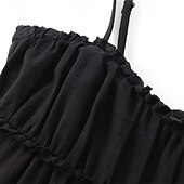 ieftine Rochii Albe Casual-Pentru femei Rochie Mini Rochie albă Rochie de absolvire Rochie Slip Modă Rochie eleganta În aer liber Petrecere Concediu Fit regulat Simplu Fără manșon În V Negru Alb Vară