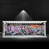 cheap Storage &amp; Organization-1:64 Model Car Display Case Diecast Diorama Garage，Simulated Parking Lot Model Miniature Scene Parking Lot PVC Assembly with Light Parking Space Model Display Frame Toy Display Box