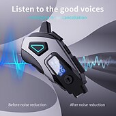 abordables Écouteurs pour casque moto-Casque Bluetooth K10 avec enregistrement DVR, radio FM, assistant vocal, réduction du bruit CVC, étanchéité IPX8, batterie 40h, audio HiFi pour la conduite à moto