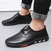 abordables Baskets-Chaussures de randonnée décontractées pour hommes – Chaussures de marche légères en similicuir à enfiler pour la randonnée, les voyages et les loisirs