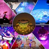 cheap Underwater Lights-2 Pcs Underwater Lights Floating Bathtub Lights with Colorful Fish Pattern Pool Lights for Glowing Bath Toys Aquarium Holiday Party Decoration