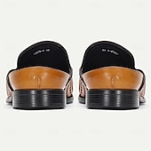お買い得  プレミアムレザーローファー-メンズ編み込みクロッグ＆ミュール - 夏、ビーチ、アウトドアアクティビティに最適なスタイリッシュでカジュアルなクロシェ編みウォーキングシューズ