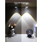 billige Innendørsbelysning-Sekskantet katteøye-vegglampe, skaplamper, solnedgangslampe, projektor, solnedgangslys, batteridrevet, berøringslys, kranlys, av/på, selvklebende lys, for bokhylle, spiskammers, hjem og soveromsdekor