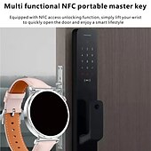 abordables Bracelets connectés-Montre connectée S6Mini pour femmes, écran AMOLED 1,32&quot;, moniteur d&#039;activité, appels Bluetooth, suivi du sommeil, déverrouillage NFC, rappel des règles, modes sport, étanchéité IP67, compatible Android et iOS.