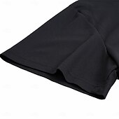 baratos Polo Clássico Masculino-Homens Camisa com gola listrada Manga Curta Decote V Com Recorte Verão Primavera Tecido Moda Básico Moderno Botões duas peças falsas Rua Casual Diário Preto Branco Azul Marinha Top Tee para Homens