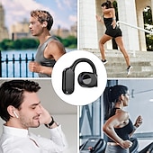 economico Cuffie TWS wireless-Auricolari wireless aperti By99 Bluetooth 5.3 – Cuffie sportive con gancio auricolare TWS, impermeabili IPX5, cancellazione del rumore, batteria a lunga durata, compatibili con iOS e Android