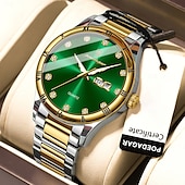 abordables Montres à quartz-878 nouvelle montre multifonctionnelle rétro pour hommes, double calendrier, veilleuse, montre à quartz étanche pour hommes