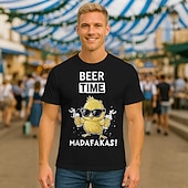 halpa T-paidat-T-paita Graafiset tulosteet baijerilainen Katutyyli T-paita Kuvitettu varten Miesten Aikuisten Kuuma leimaus varten Oktoberfest-olut Rento / arki