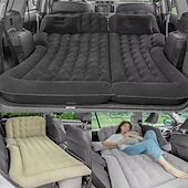 abordables Fundas de asiento para coche-Colchón inflable portátil para viajes en SUV, colchón inflable para coche, colchón para acampar con 2 almohadas, cojín para acampar al aire libre.