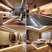 cheap COB Strip Lights-24V COB LED Strip Light 65.6ft (2 Rolls of 32.8ft) Kit Cuttable 11W/M 320LEDs/M CRI 93 LED Tape Lights with Power Supply for Bedroom Kitchen Living Room Ceiling