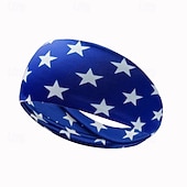preiswerte Haarstyling-Zubehör-Stirnbänder mit amerikanischer Flagge für Männer, patriotisches gedrehtes Haarband in Rot, Weiß und Blau, dehnbares, sportliches Haar-Accessoire für den Unabhängigkeitstag der USA, den Gedenktag