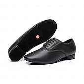 abordables Chaussures de danse-Homme Oxfords Brogue Classique Danse Disco Cuir PU Cuir Respirant Confortable Antidérapant À lacets Noir Blanche Automne Hiver