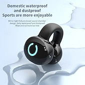 cheap TWS True Wireless Headphones-YX09 Open-Ear Wireless Earbuds Bluetooth 5.3 – Ultra-Light Clip-On Headphones with Mic, Low Latency, Waterproof, for Running, Gaming, Phone Calls