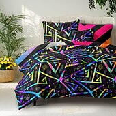 economico 100% cotone-Fodera per copriletto in cotone 100% Set di biancheria da letto di dimensioni matrimoniali Copriletto morbido e leggero con 2 federe per tutte le stagioni