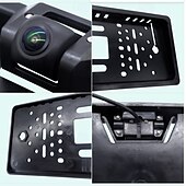 economico Telecamera posteriore auto-Telecamera posteriore con cornice per targa UE con visione notturna a 8 LED – Telecamera di retromarcia impermeabile per parcheggio auto