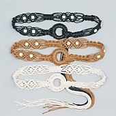 preiswerte Gürtel-Damen Gürtel Polyester Schwarz Kamel Beige Taillengürtel Straße Täglich Einfarbig