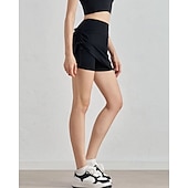 cheap Women&#039;s Skirts &amp; Skorts-US Open Women&#039;s Tennis Skirts with Shorts Ruched Drawstring 2 in 1 Breathable Tennis Golf Running Solid Colored Black White Tennis Clothing