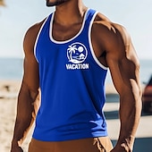 economico Canotte da palestra-Per uomo Canotta Gilet Canottiera Maglietta senza maniche Senza Maniche Collo a U Scollo a Cucchiaio Estate Tinta unica Semplice Moda Sportivo Classico Blocco di colore Streetwear Casuale Sportivo