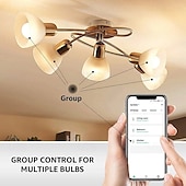 cheap LED Globe Bulbs-1 Pc Wifi Smart Light Bulb E26/27RGB Color Change 9W850LM Voice Remote Control Dimming Compatible with Alexa Google
