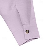 economico Camicie di lino-Per uomo Camicia Camicia di lino Camicia casual Camicia con Bottoni Camicia di cotone Semplice Vacanza Camicia hawaiana Nero Bianco Rosa Viola Manica Lunga Colletto alla coreana Primavera Autunno