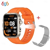 ieftine Ceasuri Smart-Ceas inteligent HDT11Ultra, ecran tactil complet de 2,02&quot;, Bluetooth, apeluri, ceas inteligent pentru sport, lanternă, contor de pași, moduri multi-sport, mesaje push, compatibil cu Android și iOS