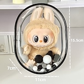 رخيصةأون أطقم ملابس وإكسسوارات للدمى-حقيبة حماية لفيLabubu، لدمي 17 سم سلسلة CryingBaby، غلاف شفاف من PVC لدمي بقياس 17 سم، صندوق عرض لفيLabubu Crying Again Plush، تركيب سهل لحماية دميتك
