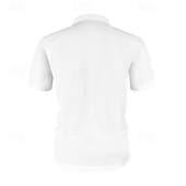 preiswerte Klassisches Poloshirt für Herren-Herren Golfshirt Golf Poloshirts Arbeit Lässig Revers Kurzarm Basic Modern Einfach Knöpfe Jacquard Sommer Normale Passform Schwarz Weiß Marineblau Blau Meerblau Dunkelgray Golfshirt