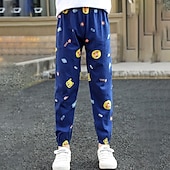 preiswerte Unterteile-Kinder Jungen Hose Hose Gestreift Weich Komfort Hose Outdoor Basic Weiß Gelb Hellgrün Mittlere Taille