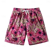 voordelige Heren Elite Shorts-Voor heren Korte broek Strandshorts Trekkoord Grafisch Blad dier Ademend Sneldrogend Knielengte Buiten Vakantie Huis Vakantie Etnische stijl Meerblauw Leger groen Rekbaar
