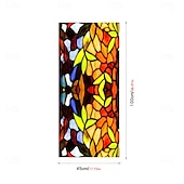 abordables Pegatinas de pared-Pegatina de ventana retro con diseño de flores y pájaros, de PVC, electrostática, no adhesiva, extraíble, con patrón de colores aleatorios.