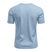 cheap Casual Henley Tee-Men&#039;s T Shirt Henley Shirt Tee Short Sleeve Shirt Short Sleeve V Neck Summer Plain Fashion Designer Basic Jacquard Vacation Street Going out Black White Khaki Top Tee for Men