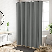 cheap Shower Curtains-Luxury Waffle Weave Shower Curtain 180cm*180cm(70&quot;*70&quot;) Water Repellent Bathroom Bathtub Cloth Fabric Shower Curtain Set, Hole-Free Toilet Partition Curtain for Separating Dry Wet Area