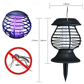 economico Illuminazione vialetto-Lampada repellente per insetti, impermeabile, con luce solare, per esterni, per interni ed esterni, per giardino, patio, luce viola e bianca.