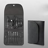 economico Cura Personale &amp; Salute-Kit per pedicure con tagliaunghie professionale 16 in 1, set per manicure, strumenti per la cura delle unghie in acciaio inossidabile, kit per la cura delle unghie con lussuosa custodia da viaggio in