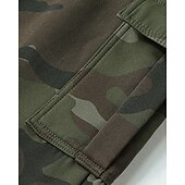 voordelige Cargobroeken-Voor heren Cargohosen Broek Camouflage broek Trekkoord Elastische taille Meerdere zakken camouflage Draagbaar Buiten Dagelijks Kamperen&amp;Wandelen Modieus Klassiek Zwart Leger Groen