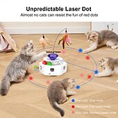 お買い得  猫用おもちゃ-猫じゃらし インタラクティブトイ ととも​​に 充電式 ペットフレンドリー 耐用的 自動 のために 猫用 屋内 ペットプレイ