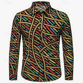 economico Cime-Retrò Vintage Anni &#039;70 Camicia LGBTQ Arcobaleno Per uomo Halloween Carnevale Parata dell&#039;Orgoglio Mese dell&#039;orgoglio Festival Adulti Camicia