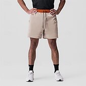 cheap Casual Shorts-Men&#039;s Basketball Shorts Casual Shorts Mesh Shorts Pocket Drawstring Elastic Waist Plain Breathable Quick Dry Short Outdoor Vacation Sport Casual Black Beige