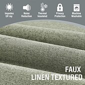 olcso Függönyök és drapériák-Linen tiszta fehér függöny kevert függöny panel készlet blackout len függönyök hálószobába 2 paneles szett 52x84 hüvelyk