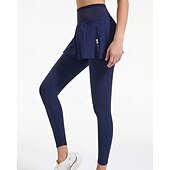 voordelige Vrouwenrokken en shorts-Dames Effen Tennisrok met legging Geplooid Zijzakken Sneldrogend Tennis Golf Augurkbal Kleding Onderlichaam Zwart Blauw Grijs Tenniskleding