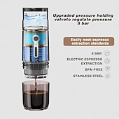 cheap Coffee Accessories-Portable Coffee Pot and Car Coffee Maker Portable brewer, travel coffee maker for camping, caravanning, hiking and office use, self-heating function