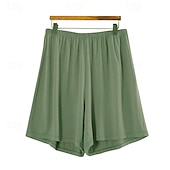 billiga Sov botten-Herr Vardagsklädsel Pyjamasshorts Slät Mode Klassisk Ledigt Hem Dagligen Säng Bomull Komfort Andningsfunktion Mjuk Shorts Elastisk midja Sommar Svart Rodnande Rosa