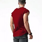 economico Canotte da palestra-Per uomo Canotta Maglietta smanicata Canottiera Maglietta senza maniche Senza Maniche Girocollo Estate Lettera Moda Designer Essenziale Stampato Vacanza Streetwear Uscire Nero Bianco Rosso Maglietta