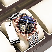 abordables Relojes mecánicos-Reloj de lujo de alta calidad para hombre, resistente al agua, luminoso, cronógrafo con fecha, reloj de acero inoxidable de cuarzo para hombre.