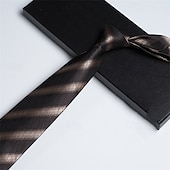 abordables Cravates &amp; noeuds papillons-Homme Cravates Mode Affaires Jacquard Rayures Fête de mariage Tenue quotidienne