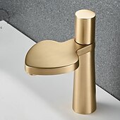 abordables Robinets de lavabo-Robinet de lavabo - Cascade Électroplaqué Ensemble central Poignée unique à un trouBath Taps